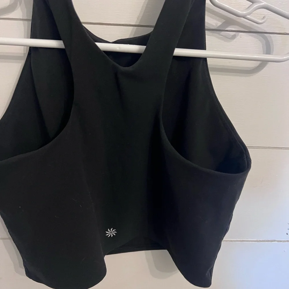 Athleta CONSCIOUS CROP BRA A-C BLACK SIZE MEDIUM - Picture 3 of 5